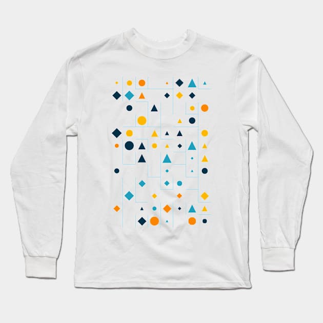 Amazing Geometric Animated Pattern #14 Long Sleeve T-Shirt by Trendy-Now